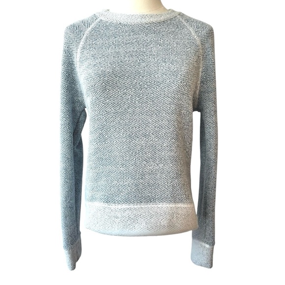 FAHERTY Whitewater Bells French Terry Soft Crewneck Sweatshirt Blue White Women - Picture 2 of 11